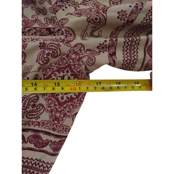 Rue21 Boho Chic Paisley Print Dress With Zipper & Cinched Waist Size S Polyester - Picture 8 of 9